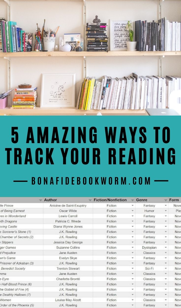 Pinterest image for reading tracker article