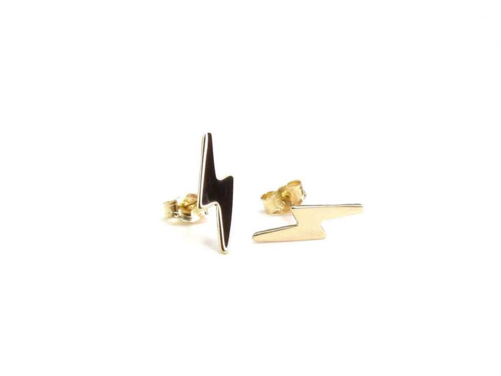 Lighting bolt shaped earrings by GemsinVogue