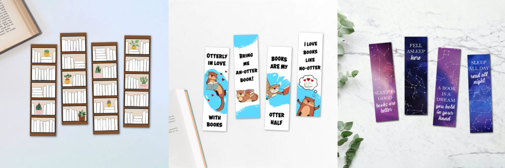 3 sets of printable bookmarks from Bona Fide Bookworm