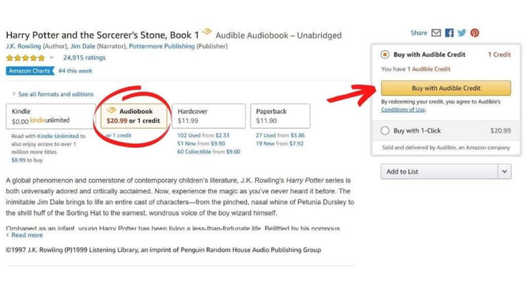audible buy 3 extra credits cost