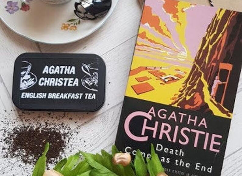 Agatha Christie book and tea set od Parker Stanleigh UK