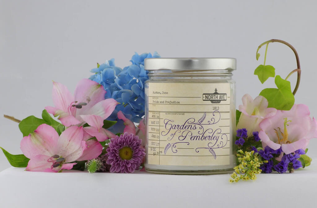 Gardens of Pemberley candle from North Ave Candles