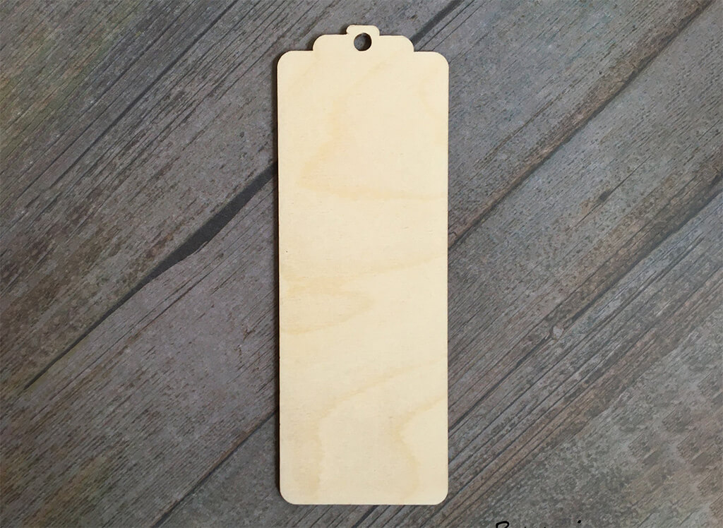 Blank wood bookmark with rounded corners by Buymix Crafts