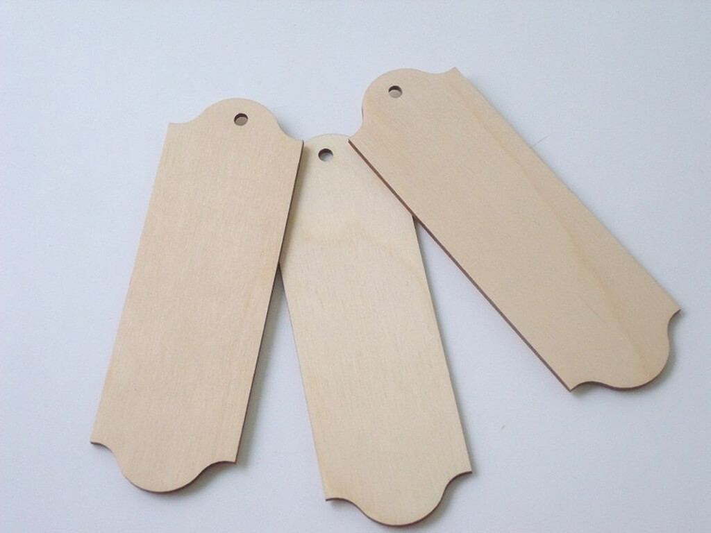 Generic 36x Wood Blank Bookmarks With Tassels Thin Tag DIY