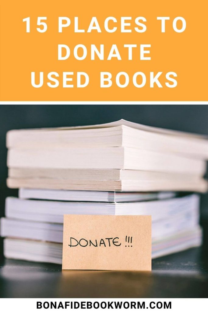 Pinterest image for places to donate used books article