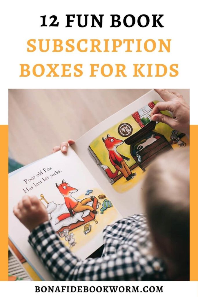 Pinterest image for kids book subscription boxes article