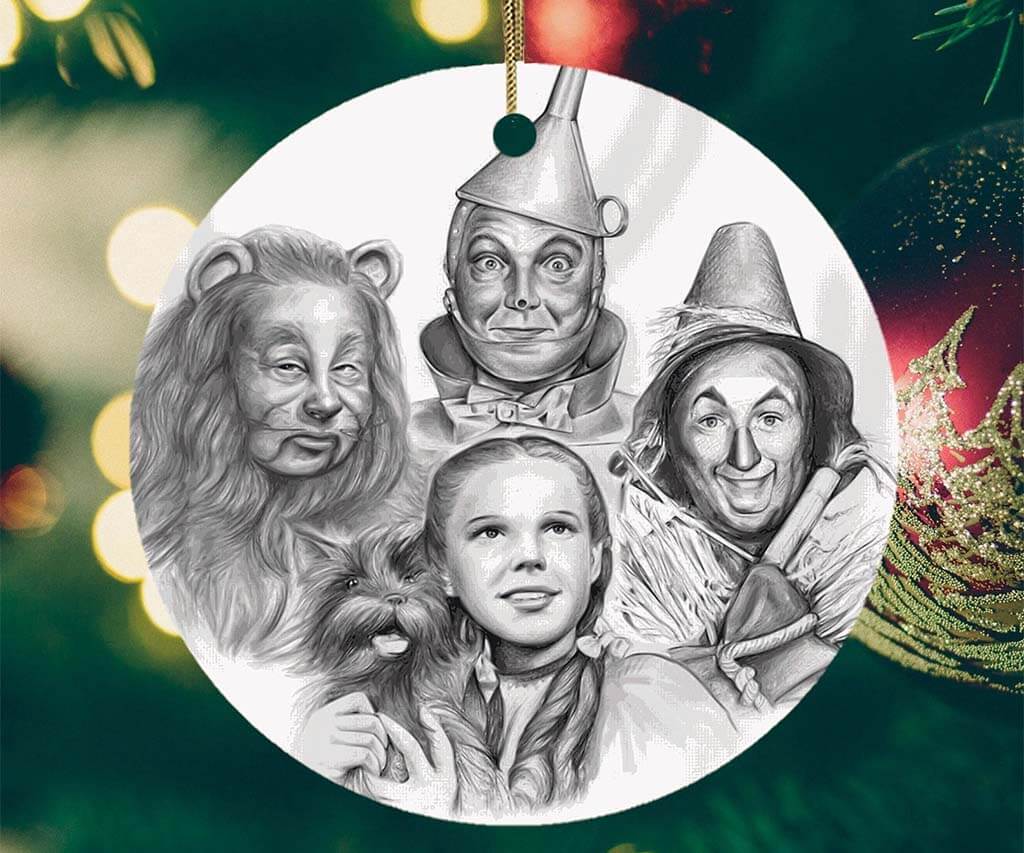 Dorothy Wizard of Oz Christmas Plastic Shatterproof Disc Ornament 