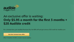 Audible Black Friday deal offer