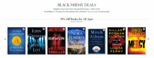 Screenshot of Barnes & Noble Black Friday deals page