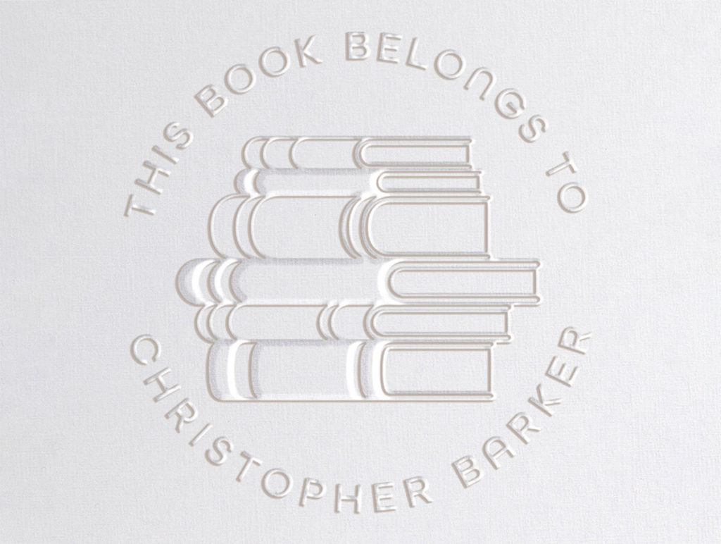 Personalized Embosser Book Stamp - from The Library of | Book Embosser |  Embosser Stamp | Personalized Book Embosser| Custom Stamp | Wildflowers