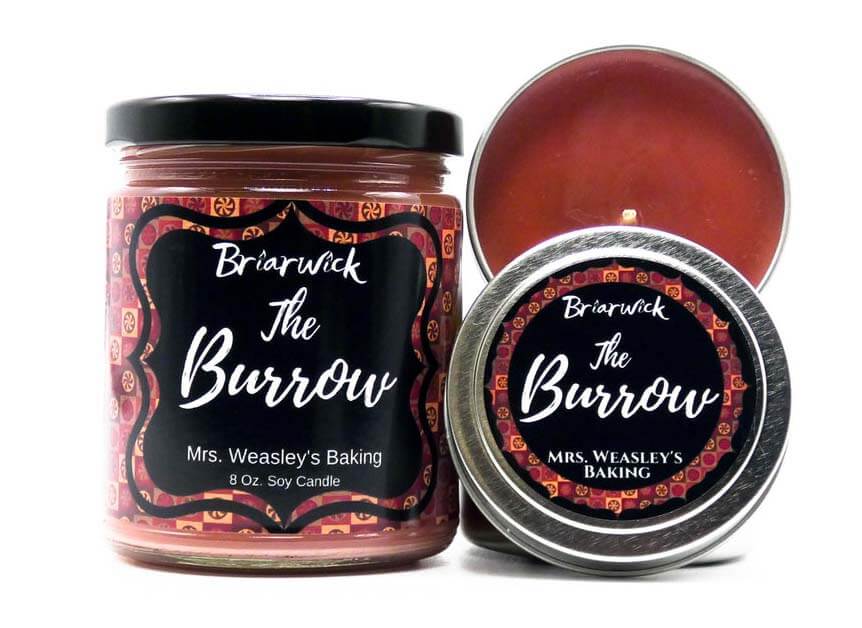 Red candle called "The Burrow" by BriarWick